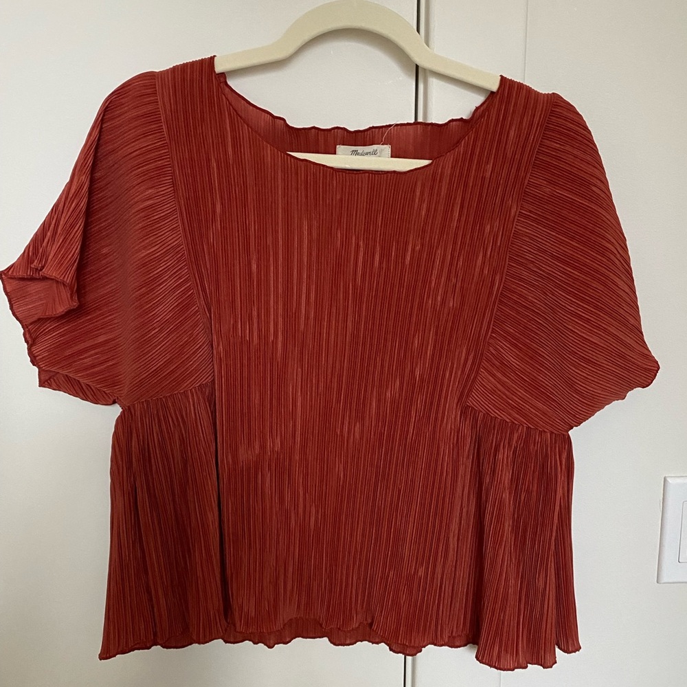 Rust Madewell Pleated Tee